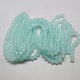 Faceted Rondelle Imitation Jade Glass Bead Strands X-GLAA-F001-10x8mm-25-3