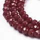 Facettes couleur unie verre rondelle perles brins X-GLAA-Q044-6mm-25-3