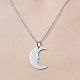 201 collier pendentif croissant de lune en acier inoxydable NJEW-OY002-12-1