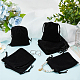 Beebeecraft 25Pcs Velvet Drawstring Pouches 9x7CM Black Rectangle Jewelry Pouches for Jewelry Earplug and Key Chains TP-BBC0001-04A-03-4