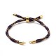Bracelets argentés en corde de nylon MAK-C003-03G-23-4