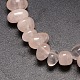 Nuggets Natural Rose Quartz Beads Strands G-P029-06-2