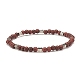 Natural Wood Beads Stretch Bracelets Set BJEW-JB07344-4