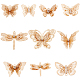 SUNNYCLUE 1 Box 20Pcs 10 Styles Butterfly Charms 3D Butterfly Charm Gold Filigree Insect Charm Bulk Hollow Butterflies Charms for Jewelry Making Charms DIY Earrings Bracelet Necklace Craft Women KK-SC0003-46-1