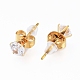 Colliers et boucles d'oreilles en laiton avec pendentif zircone cubique parures Jeweley SJEW-L154-12-8