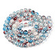 Chapelets de perles en verre craquelé peint DGLA-R053-05I-2