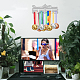 Support mural d'affichage de support de cintre de médaille de fer de thème de sports ODIS-WH0024-031-7