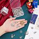 SUNNYCLUE 1 Box 64Pcs 16 Style Christmas Charm Bulk Silver Christmas Charm Tibetan Alloy Candy Snowflake Snowman Xmas Christmas Gift Bell Charm for Jewelry Making Charms DIY Necklace Bracelet Earring FIND-SC0004-76-3