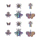 12Pcs 6 Style Insects Themed Alloy Pendants FIND-LS0001-02-1
