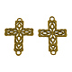 Tibetischen Stil Legierung Kreuz Verbinder TIBE-35063-AG-NR-1