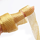 メッシュリボン  銅線メッシュリボン  ラッピング用  花柄  結婚式  ジュエリー作り  DIYビーズクラフト  ゴールド  12mm  約1.09ヤード（1m）/箱 DIY-WH0148-16A-3