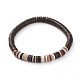 Bracelets extensibles de perles heishi en argile polymère BJEW-JB05811-05-1
