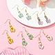 Alloy Enamel Butterfly Dangle Earrings EJEW-JE05397-2