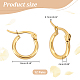 UNICRAFTALE Golden Hoop Earrings 12Pairs Hypoallergenic Ring Hoop Stainless Steel Hoop Earring 1x0.7mm Pin Hoop Earrings Set Earwires Components for Women Earring EJEW-UN0001-05-11G-A-2
