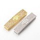 Brass Pave Cubic Cubic Zirconia Rectangle Slide Charms ZIRC-I014-77-FF-1
