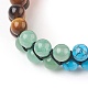 Chakra bracelets de perles tressées en pierre naturelle et synthétique BJEW-O164-B-3