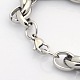 Casual Style 304 Stainless Steel Double Link Chain Bracelets STAS-O036-37P-3