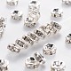 Brass Grade A Rhinestone Spacer Beads RSB035NF-01-1