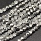Faceted(32 Facets) Round Half Plated Electroplate Glass Beads Strands EGLA-J130-HP03-1