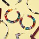 4 пара 4 стильных серьги-кольца из ацетата целлюлозы (смола) EJEW-FS0001-05-3