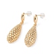 Brass Teardrop Dangle Stud Earrings EJEW-A025-02G-1