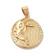 Подвески из настоящей латуни с покрытием из 18-каратного золота на тему зодиака KK-M273-04L-G-1