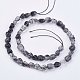 Chapelets de perles en quartz rutile noir naturel G-F439-08-2