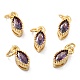 Real 18K Gold Plated Brass Micro Pave Cubic Zirconia Charms ZIRC-L100-078G-08-1