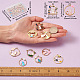 Cheriswelry 48pcs 12 colgantes de rhinestone de cristal de aleación de estilo ENAM-CW0001-18-3