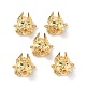 Halloween Brass Micro Pave Green Cubic Zirconia Connector Charms KK-E068-VF354-4