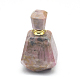 Facettierte natürliche Rhodonit-Parfümflaschenanhänger zum Öffnen G-E556-11D-2