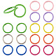PandaHall Elite 16Pcs 8 Colors Spray Painted Alloy Spring Gate Rings FIND-PH0009-67-1
