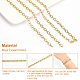 BENECREAT 1M Brass Oval Paperclip Chains CHC-BC0001-15-5