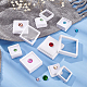 Benecreat® 24pcs boîte à bijoux en acrylique et plastique OBOX-BC0001-10-5