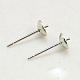Iron Stud Earring Findings IFIN-G053-5mm-S-2