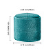 ベルベット カバー プラスチック カップル リング ボックス  結婚指輪のギフトケース  オーバル  ダークスレートグレー  5.65x5.4x4.6cm VBOX-WH0005-05B-2