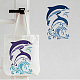 FINGERINSPIRE Dolphins Stencil 29.7x21cm Dolphin Mural Stencil Sea Ocean Creatures Stencils DIY Craft Sea Animal Stencil for Painting on Wood Tile Paper Fabric Floor DIY-WH0202-206-4