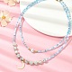 2Pcs 2 Style Glass Seed Beaded Necklaces NJEW-JN04379-5