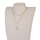 Collares de perlas keshi con perlas barrocas naturales NJEW-JN02255-5