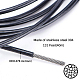 Benecreat 43.5 yard/40m 304 câble en acier inoxydable enduit de vinyle noir (enduit od TWIR-WH0002-11-3