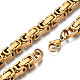 Ion Plating(IP) 201 Stainless Steel Byzantine Chain Bracelet for Men Women BJEW-S057-89A-01-3