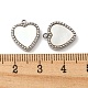 304 Stainless Steel Pave Shell Heart Charms STAS-L022-205P-3
