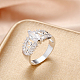 Romántico día de san valentín corazón hueco latón cubic zirconia anillos de dedo RJEW-BB01605-8S-3