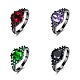 Gorgeous Brass Cubic Zirconia Finger Rings RJEW-BB23311-9A-2