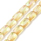 Transparentes perles de verre de galvanoplastie brins EGLA-I017-03-FR04-1