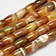 Column Natural Striped Agate/Banded Agate Bead Strands G-M257-18x13mm-11-1