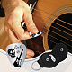 Creatcabin 2 個ステンレス鋼ギターピックロックギターピック音楽ギフトエレキギターベースロックピックアクセサリー夫ボーイフレンド息子父への愛のギフト pu レザーキーホルダー 1.26 x 1 インチ AJEW-CN0001-48D-6