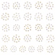 メッキアクリルビーズ  ゴールドライン入り  水平穴  アルファベット付きのフラットラウンド  ホワイト  a～zの文字  7x3.5mm  穴：1.2mm  26文字  約100pcs /文字  2600個/セット PACR-JQ0001-01-2