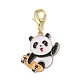 Décorations de pendentif en émail en alliage de panda HJEW-JM01518-4