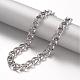 304 Stainless Steel Curb Chain Necklaces and Bracelets Jewelry Sets SJEW-F129-03B-P-3